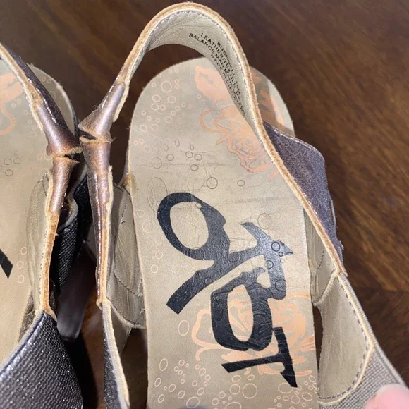 OTBT Sandals Womens 10 M Bushnell Casual Open Toe Wedge Slingback Brown-Neutral - Picture 2 of 13